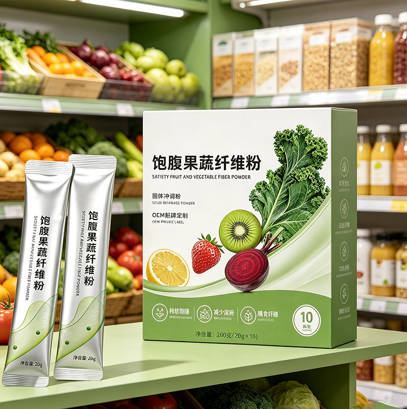 Daily Greens Powder with Kale | Dietary Fiber Vegetable Meal Replacement for Satiety OEM