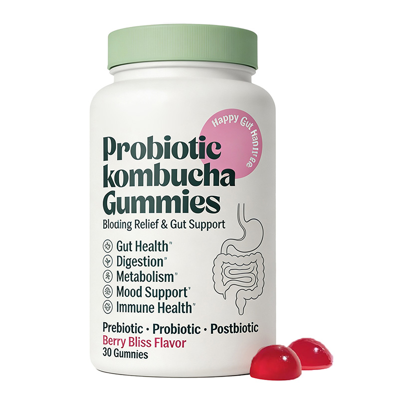 跨境益生菌康普茶软糖Probiotic kombucha Gummies益生元OEM