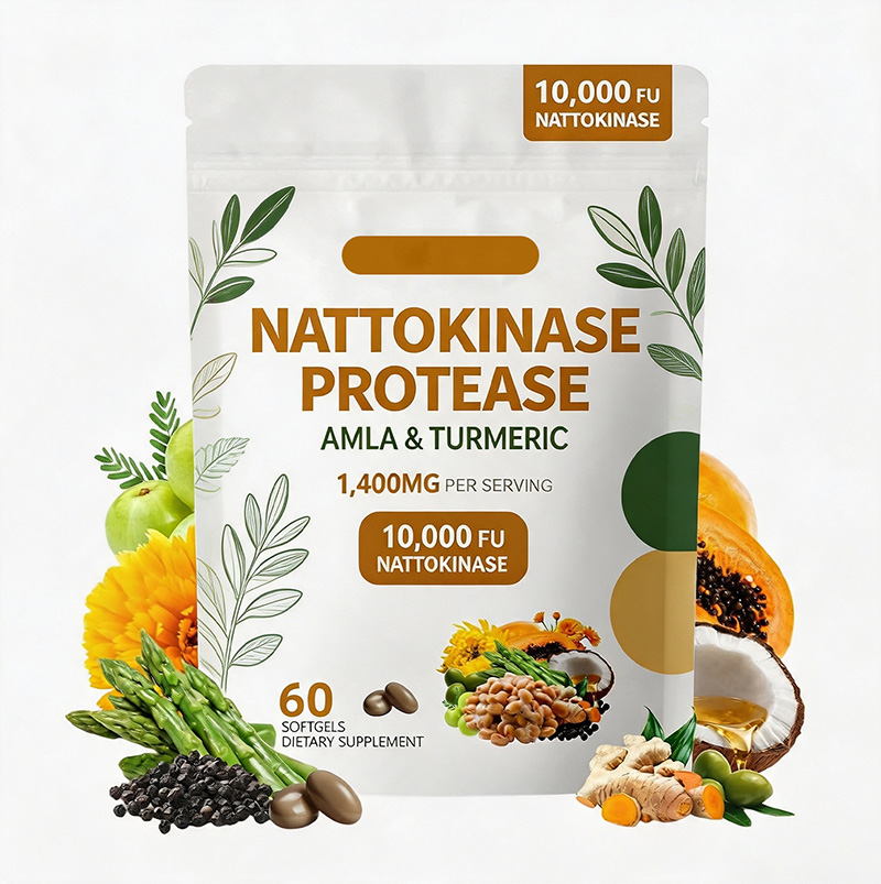 Nattokinase Protease Softgels | NATTOKINASE PROTEASE Supplement OEM Private Label