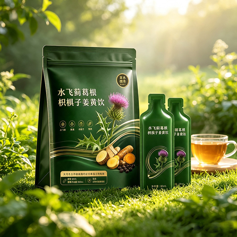 水飞蓟葛根枳棋子姜黄饮沙棘葛根原浆蜂蜜植物口服液OEM